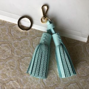 Kate Spade Leather Double Tassels bag charm/key ring